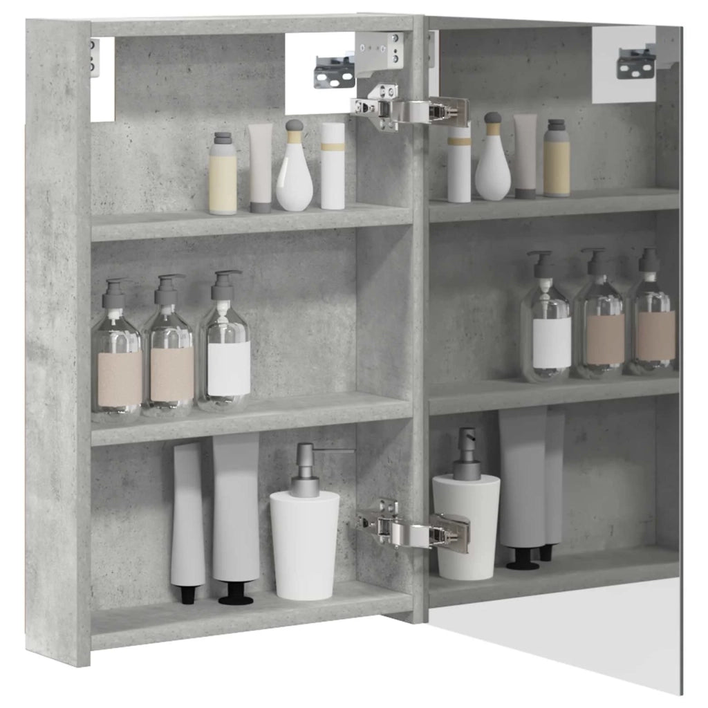 Mobiletto per specchio da bagno con lo scaffale Grigio cemento