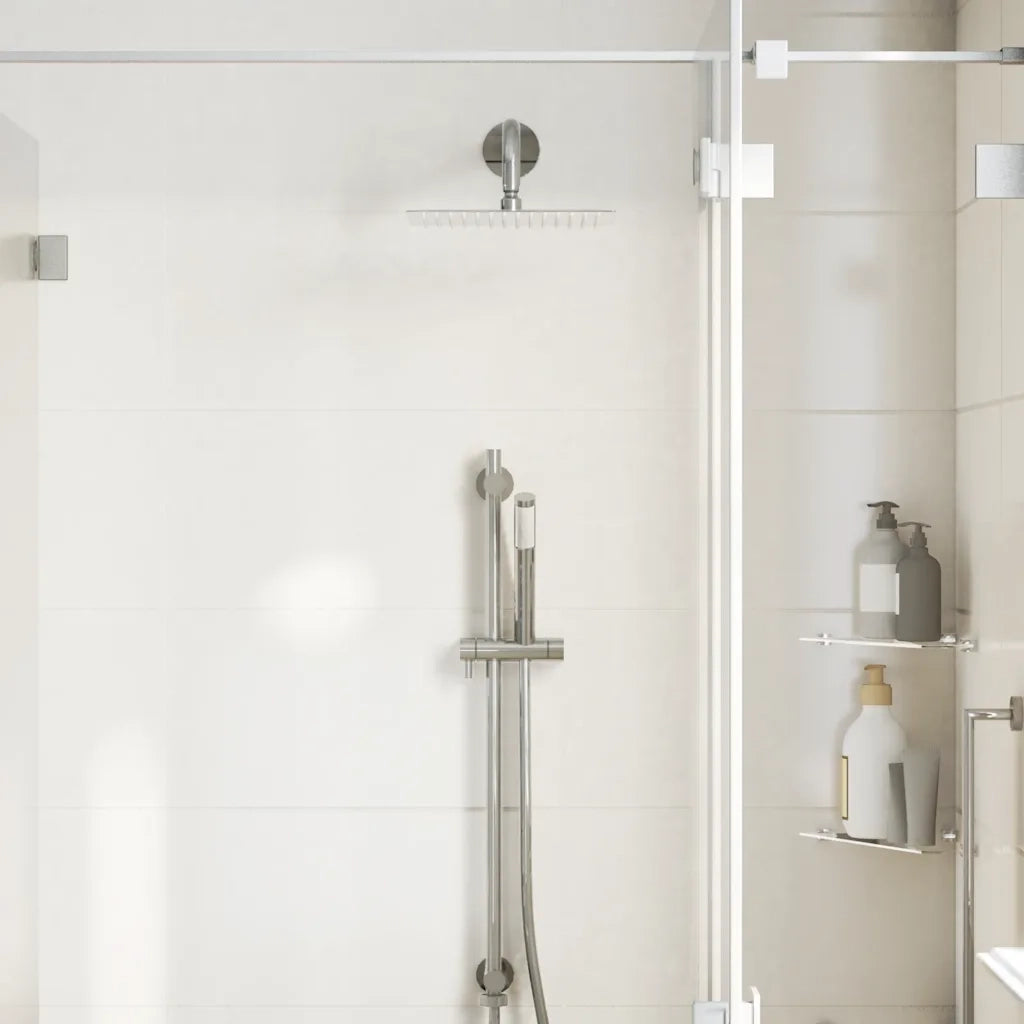 vidaXL Testa Doccia a Pioggia in Acciaio Inox 304 25x25 cm Quadrata