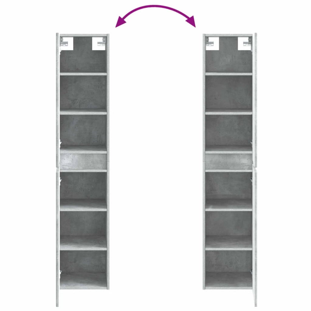 Set di mobili per il bagno 3 pz Grigio Cemento 3406076