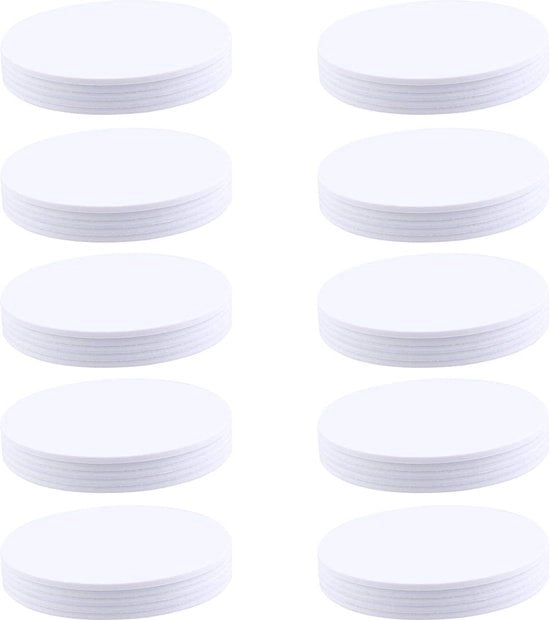 50 Stck Tag NFC NXP Ntag215 Etichetta NFC 25 mm (0,98 in) Circolare PVC Leggero Bianco Carte Chip - Compatibile con Amiibo - Tag NFC.