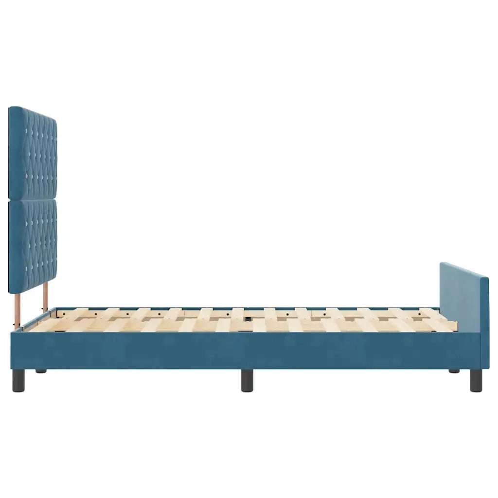 Letto a molle con testiera Blu Scuro 120 x 200 cm Velluto 3344865