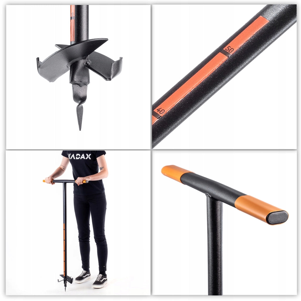Trivella manuale per terreno KADAX, punta da trapano per pali da 150 mm