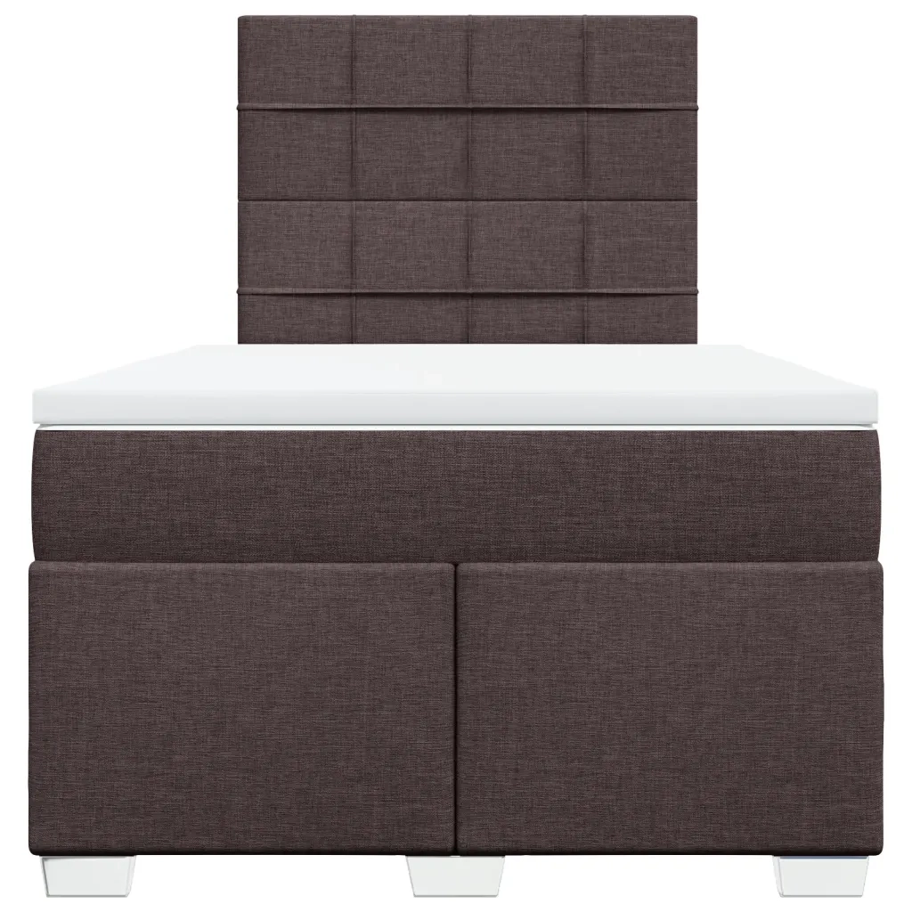 Giroletto a Molle con Materasso Marrone Scuro 120x190cm Tessuto 3290430