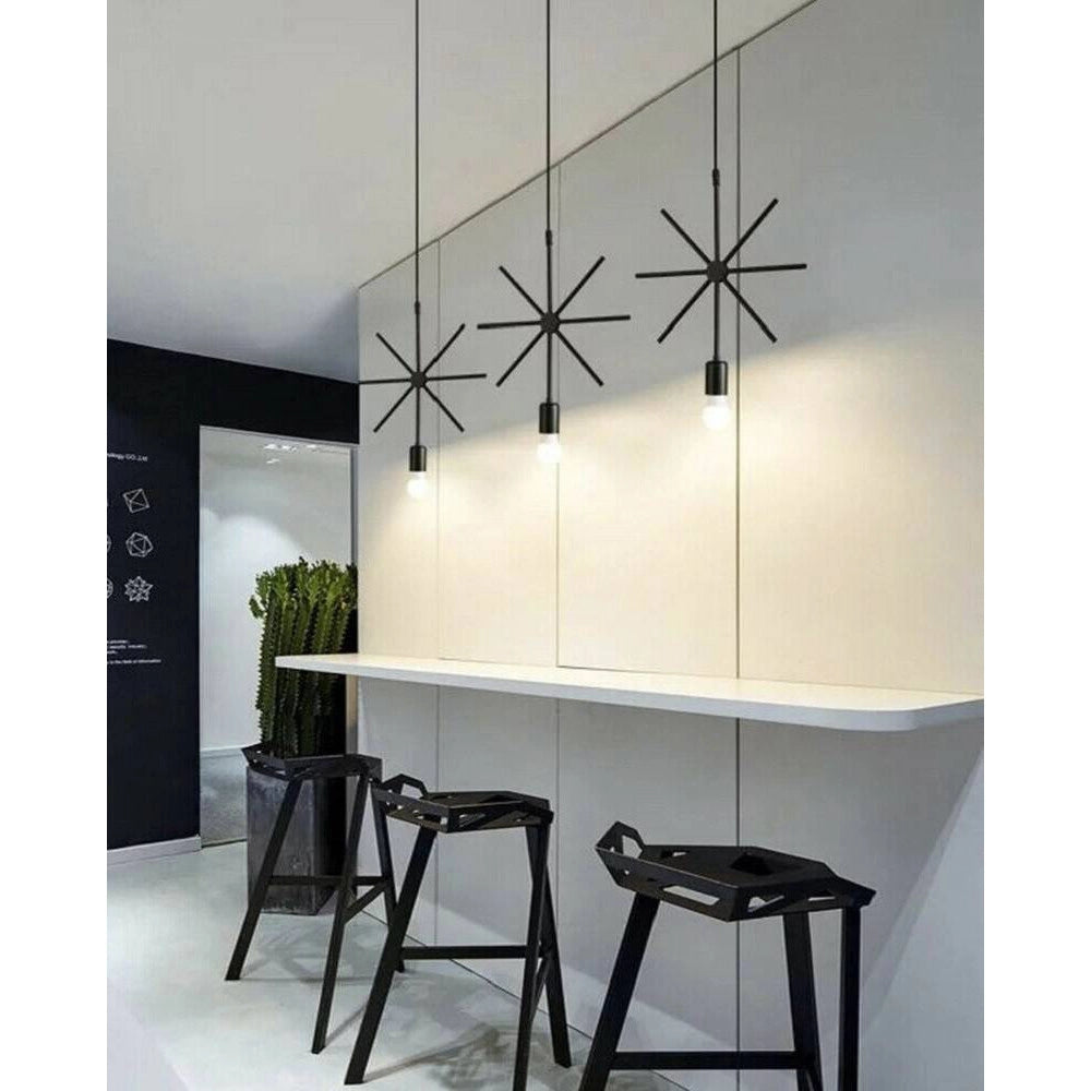 Trade Shop - Lampada A Sospensione Moderna A Stella Per Lampadine E27 Portalampada B35-x -