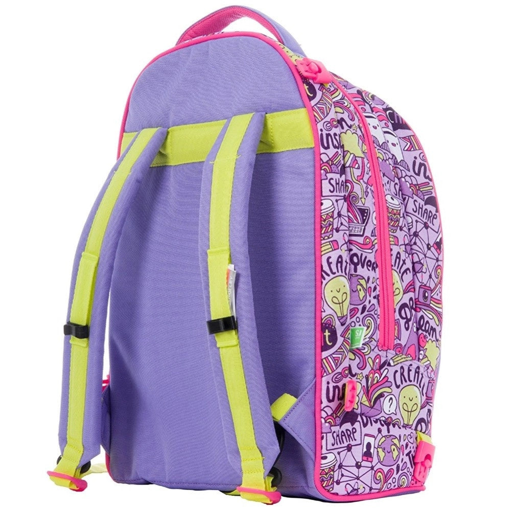 Trade Shop - Zaino Scuola Ragazzi Trolley 3in1 Jack Sj Con Carrello Rimovibile Rosa -