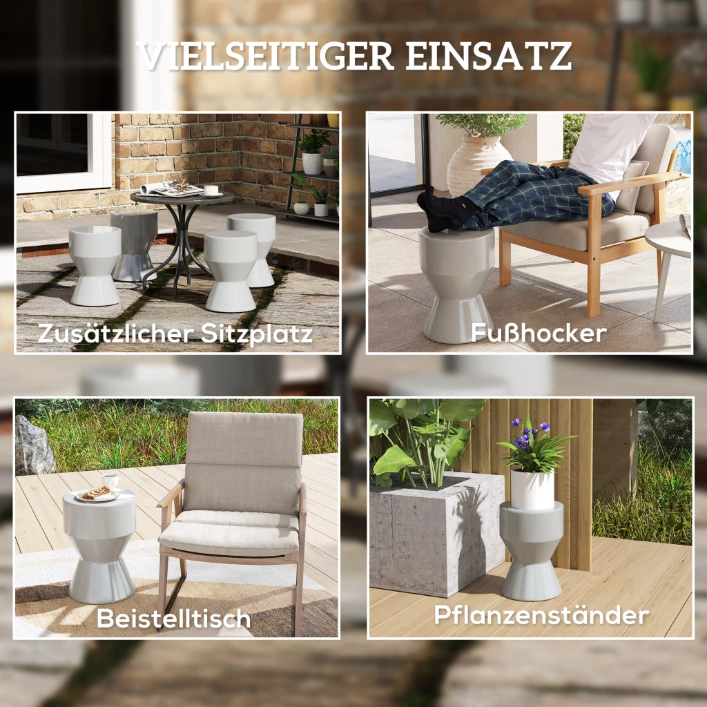 Sgabello da giardino in ceramica ¨C zephmum ¨C Grigio chiaro ?33x45,5 cm 120kg