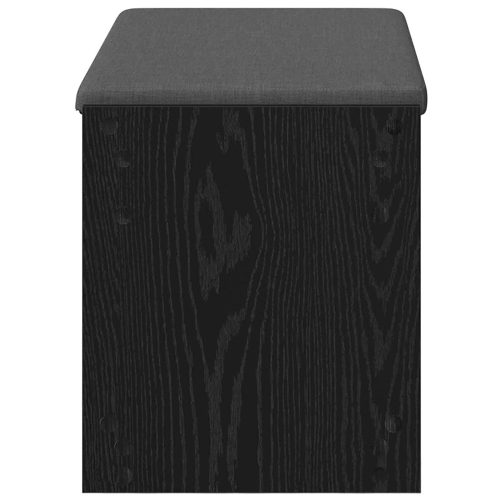 Panca per ingresso con cuscino Rovere Nero 83 x 38 x 45 cm 891577