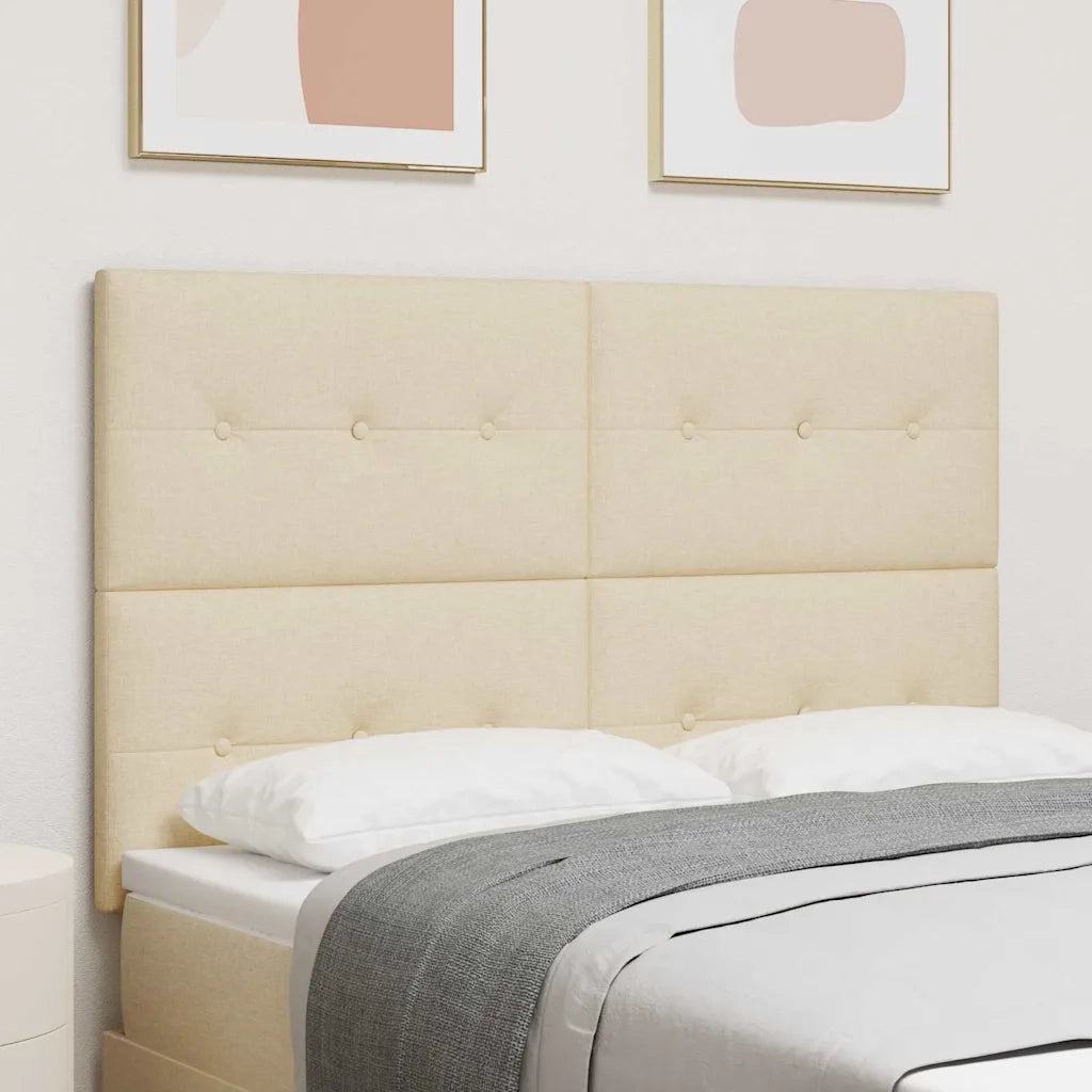 Testiera | Testata LED con strisce LED con Testiera | Testata Crema 144 cm Tessuto