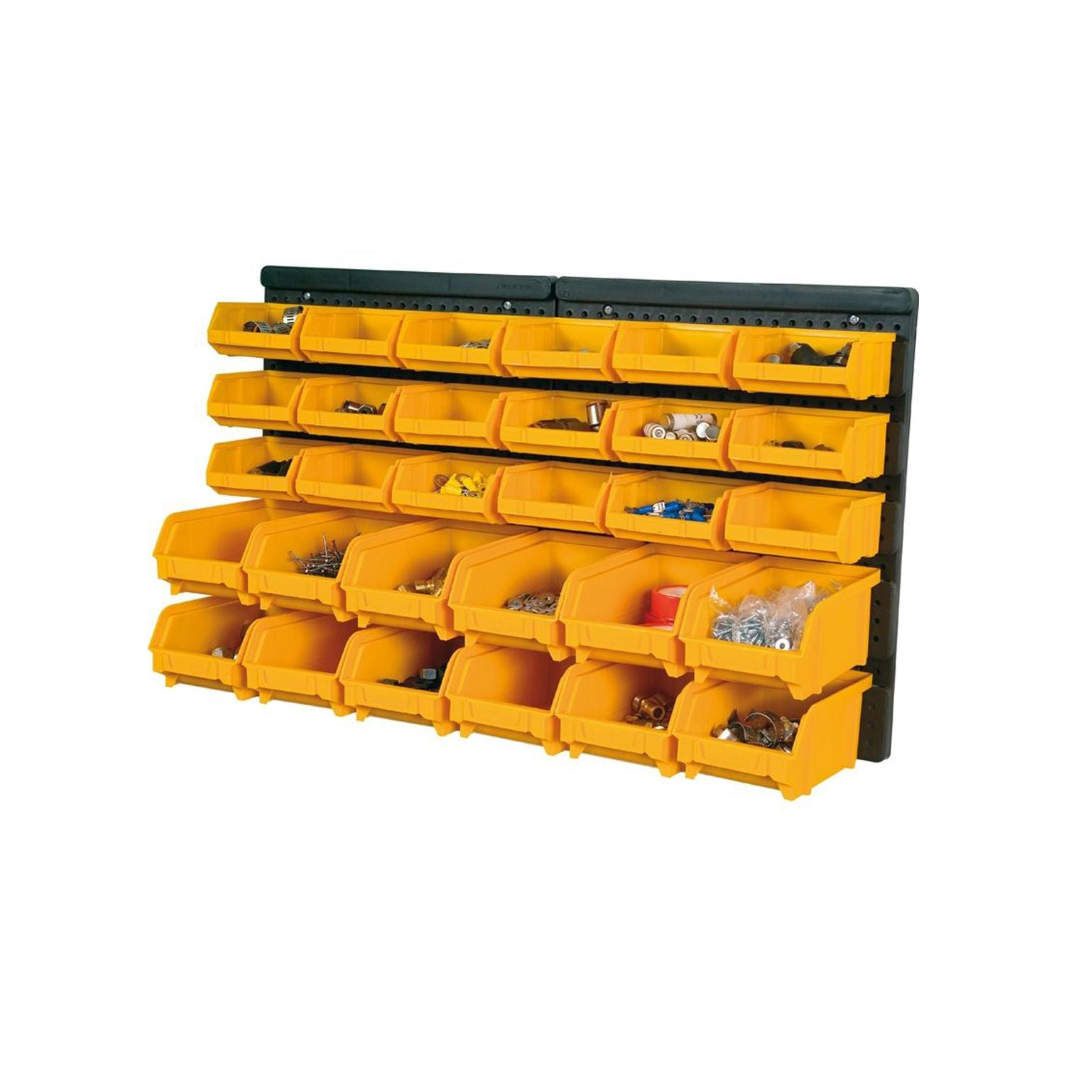 PANNELLO PORTA  ATTREZZI CON 30 CONTENITORI PORTA MINUTERIE