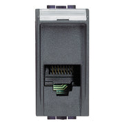 Bticino living light presa telefonica antracite connettore rj11 l4258/11n