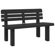 Panchina da Giardino | Panca da Giardino Antracite 110x52x71 cm in Polipropilene