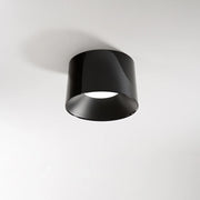 Plafoniera Moderna Hole Metallo Nero Lucido Led 36W Dimmerabile Ip20