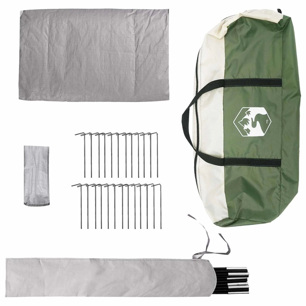Tenda Tipi con tetto Verde 250 x 250 cm Poliestere e Acciaio 42028719