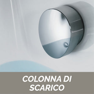 Vasca rettangolare 160x70 con idromassaggio e pannello serie milo