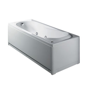 Vasca rettangolare 160x70 con idromassaggio e pannello serie milo