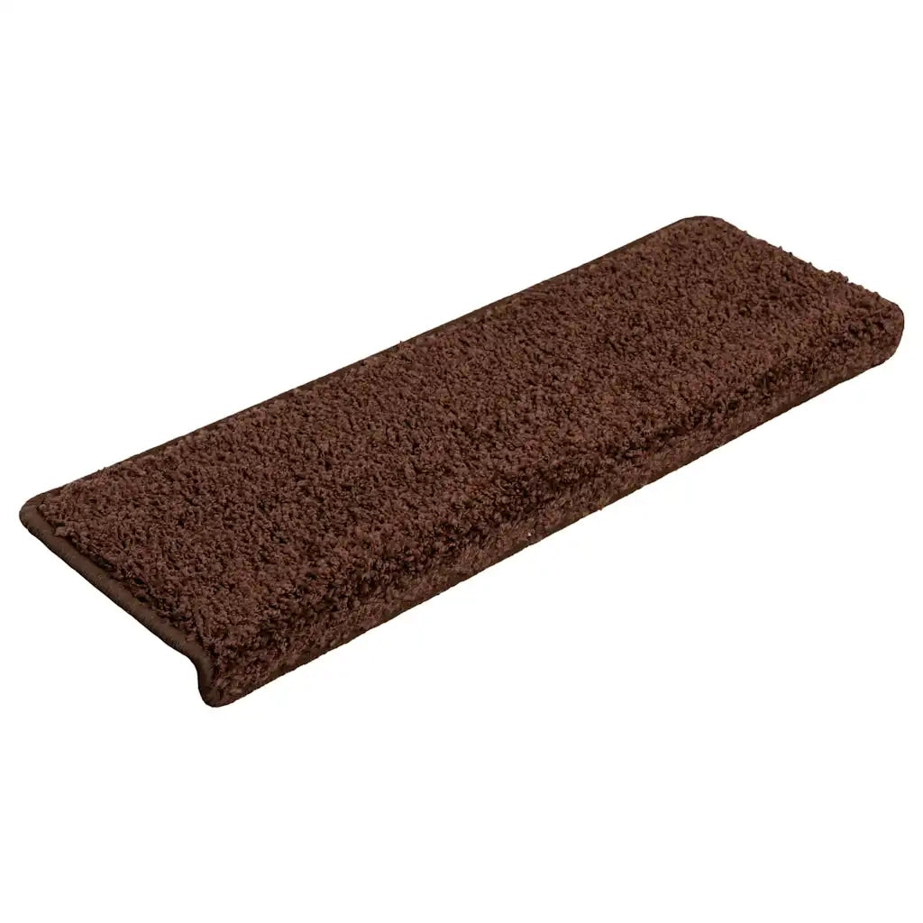 Tappetini per scale 20 pz | Gradini per Scale 65x21x4 cm Marrone Bordo rettangolare