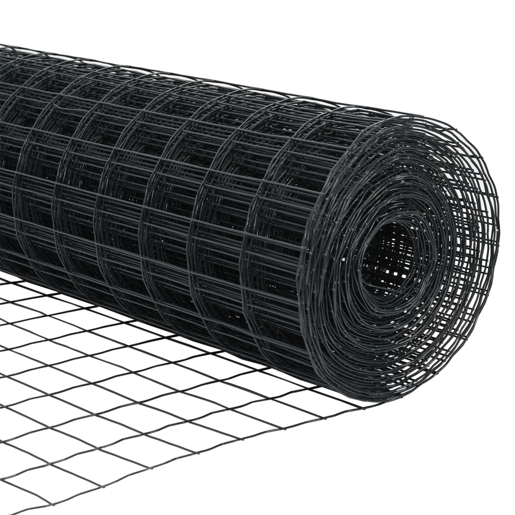 Euro Fence con 5 Post U Grigio 0,4x10 m Acciaio