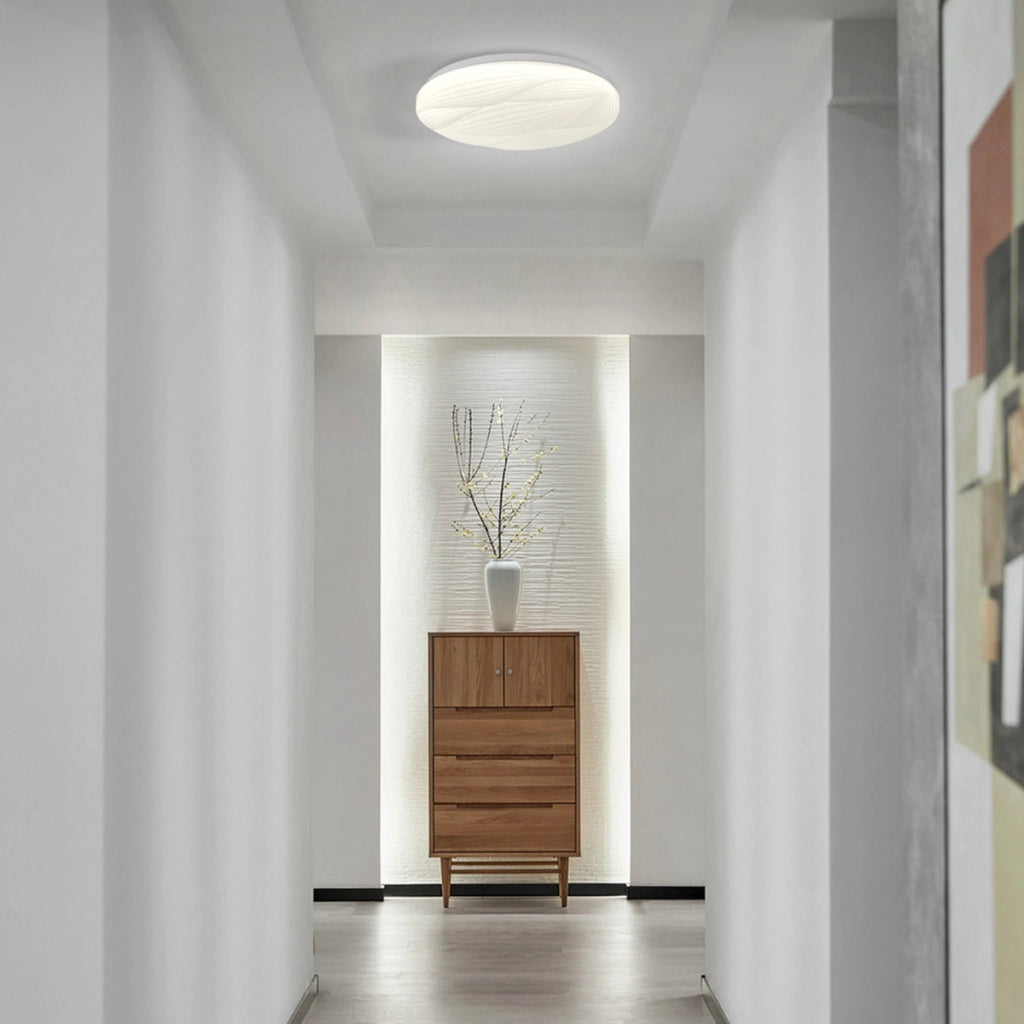 Plafoniera LED bianca rotonda effetto stelle Ø38 23W
