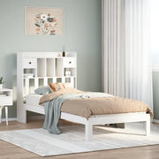 Letto con Libreria senza Materasso-Struttura Letto con contenitore 75x190 cm in Legno Pino 126616