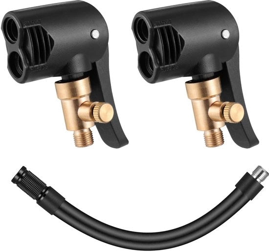 Kit di pompe a aria per pneumatici - 2 pezzi di clip a aria per pneumatici - Slang per pneumatici - Inflazione pneumatici - Prevenzione della perdita di aria - Adatto per iniettori da 5-6 mm - Pompone per pneumatici