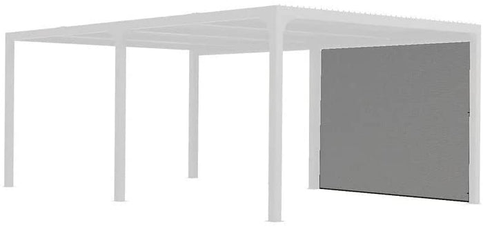 Tenda accessoria per Pergola bioclimatica PER 360x600 con binario per mezzo lato lungo 3,00 m, colore grigio