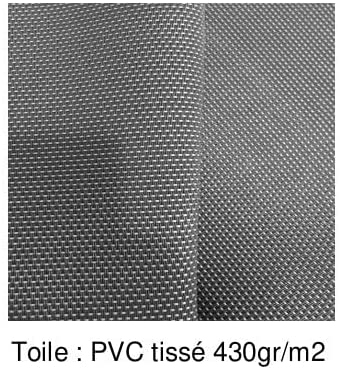 Tenda accessoria per Pergola bioclimatica PER 360x600 con binario per mezzo lato lungo 3,00 m, colore grigio