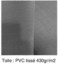 Tenda accessoria per Pergola bioclimatica PER 360x600 con binario per mezzo lato lungo 3,00 m, colore grigio