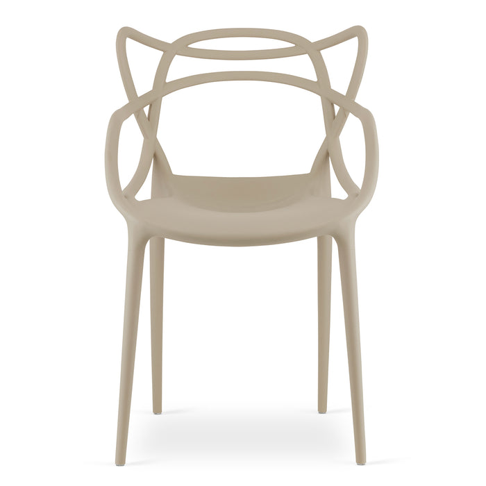 Sedia VALORA KATO - Design ergonomico moderno in beige x 2
