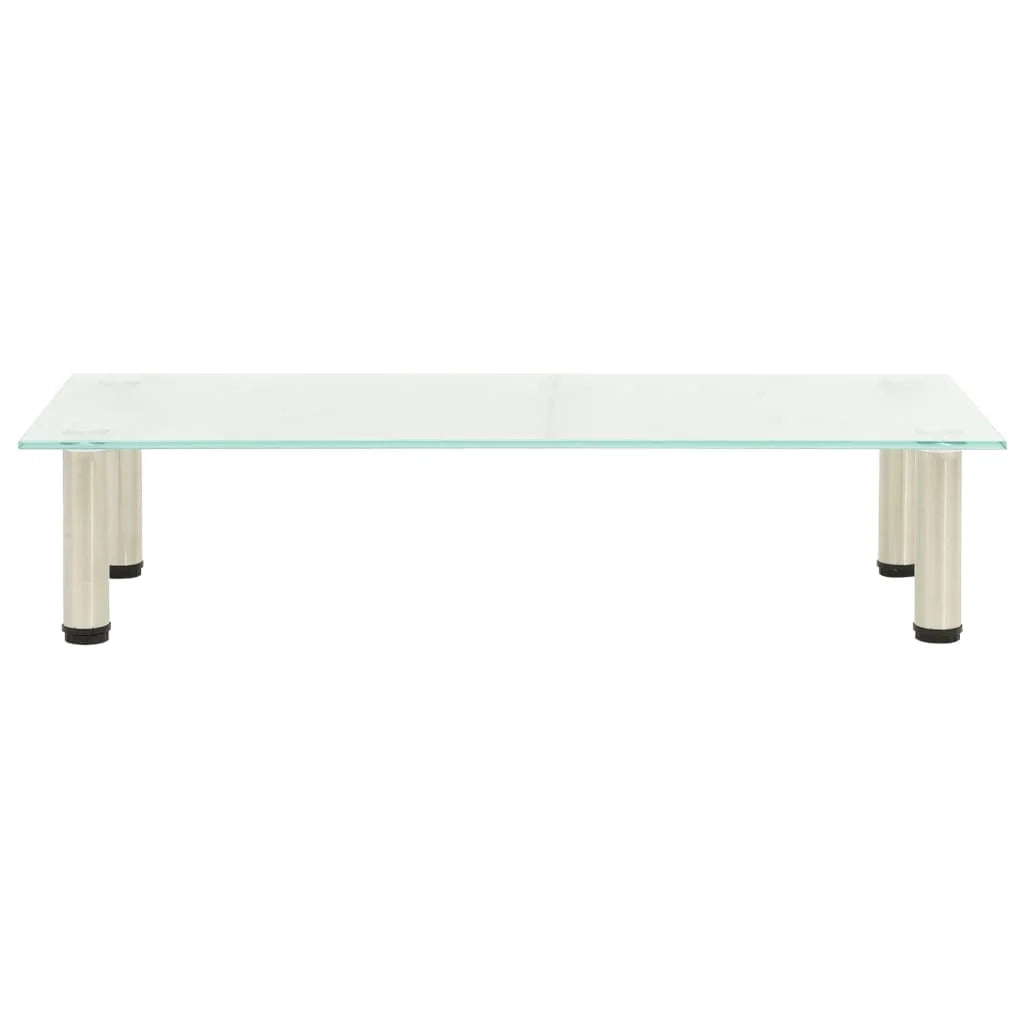 Mobile TV multimediale mensola TV credenza TV sala da pranzo soggiorno camera da letto satinato 80 x 35 x 17 cm vetro temperato trasparente 02_0027628