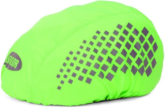 Set di 2 caschi per bicicletta impermeabili, caschi per bicicletta riflettenti, con spille regolabili, cappuccioli in tessuto, caschi per bicicletta da pioggia, adatti per bambini e adulti, alta visibilità, Fluorescerente Verde 4.