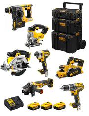 DeWALT Kit DWK700 (DCD796 + DCH273 + DCG405 + DCF887 + DCS331 + DCS391 + DCP580 + 3 x 5,0 Ah + DCB115 + Caddy 3en1)