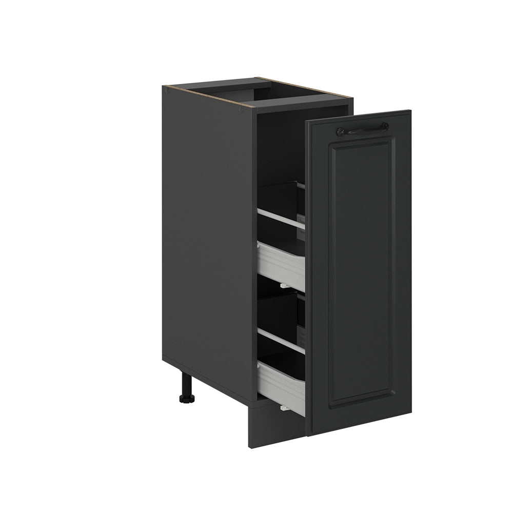 Armadio cucina dispensa alto R-Line Antracite rustico/Antracite 30 cm PL Marmo Vicco