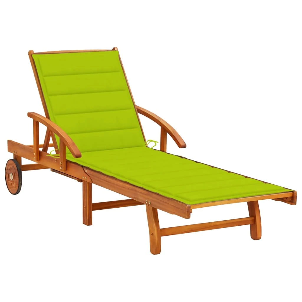 Lettino prendisole sedia a sdraio lettino prendisole letto da giardino mobili da esterno per patio con cuscino legno massello di acacia 02_0012361