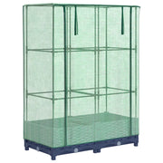Fioriere | Cassetta per fiori | Letto Rialzato con Copertura Serra Effetto Rattan 80x40x123 cm