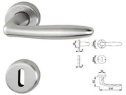 MANIGLIE HOPPE ROISSY CROMO S.C/ROSETTA M1941/88K/88KS MANIGLIA PORTE FINESTRE