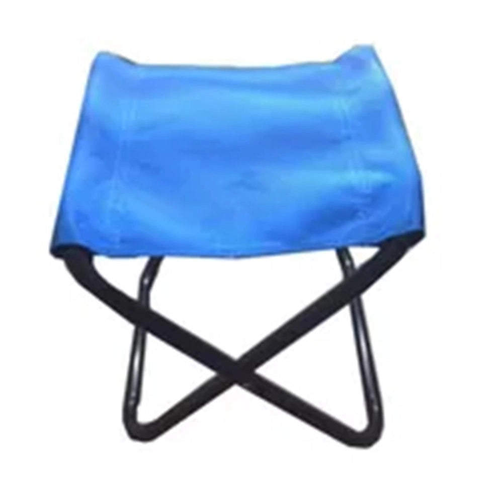 Trade Shop - Set 6pz Sgabello Camping Pesca Mini Sedia Spiaggia Pieghevole In Metallo Tessuto 020227 -