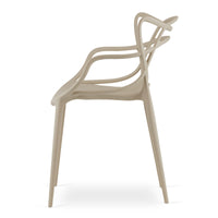 Sedia VALORA KATO - Design ergonomico moderno in beige x 4