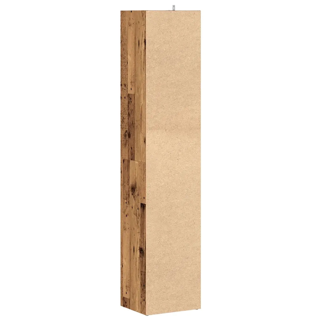 Libreria-Scaffale per Libri-Mobile di Stoccaggio Legno Antico 36x30x171 cm in Legno Multistrato