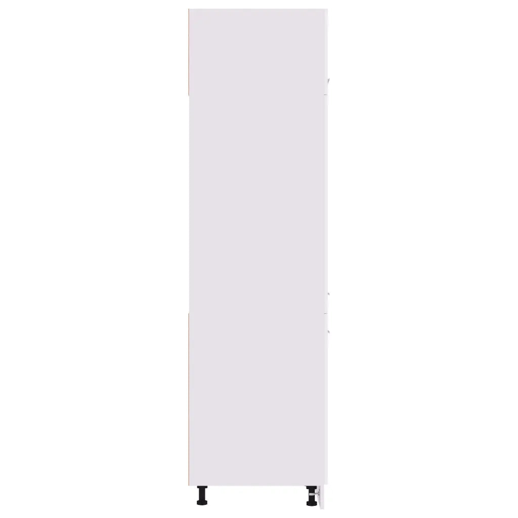 Mobile per Frigo “Lyon” Bianco 60x57x207 cm Legno Multistrato