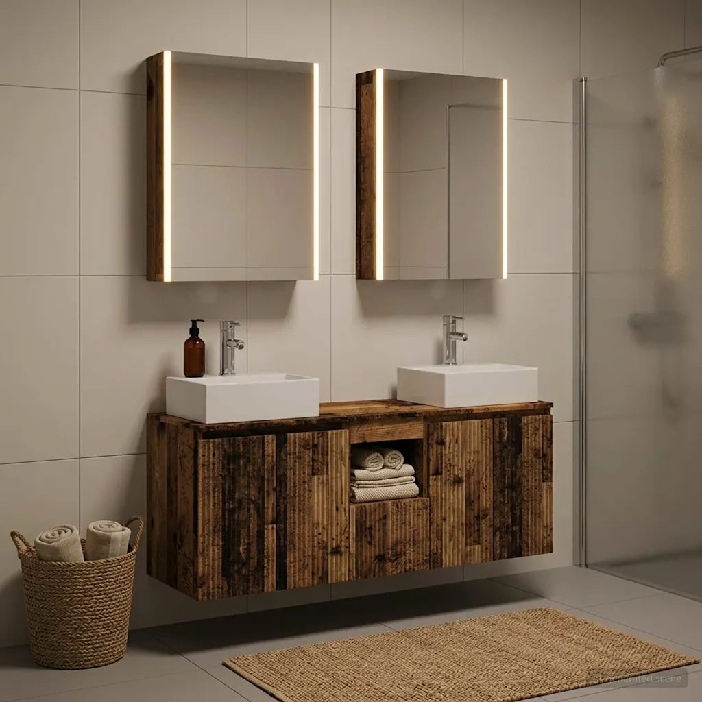 Set di Armadi da Bagno 5 pcs Legno antico Legno ingegnerizzato 3406413