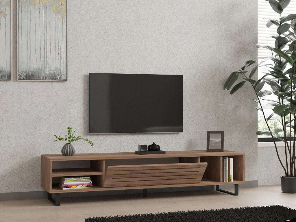 Porta TV in legno "Safir" 160 x 40 x 35 cm - Pino Atlantico