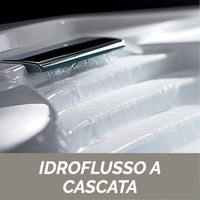 Vasca idromassaggio 140x140 con rubinetteria bordo vasca angolare serie cipro