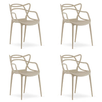 Sedia VALORA KATO - Design ergonomico moderno in beige x 4