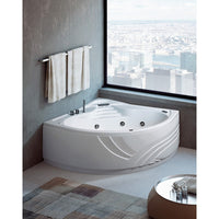 Vasca idromassaggio 140x140 con rubinetteria bordo vasca angolare serie cipro