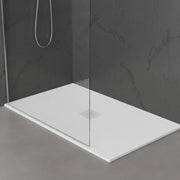Piatto doccia 70x220 in marmoresina effetto pietra bianco riducibile Ten