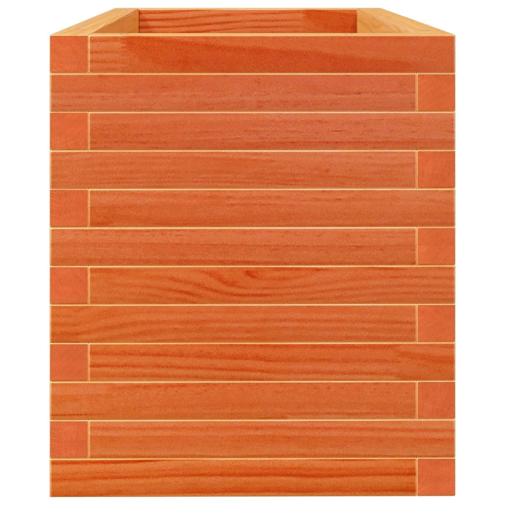 Fioriera Giardino-Vaso da Esterno-Contenitore per Piante Marrone Cera 90x40x45,5cm Legno Massello Pino