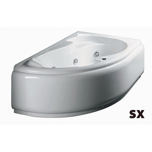 Vasca idromassaggio 150x100 destra angolare serie grazia con pannello