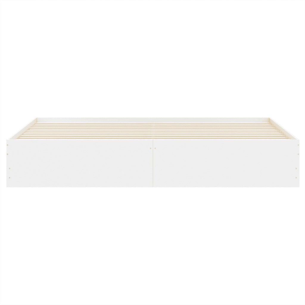 Giroletto con Cassetti-Struttura Letto con contenitore Bianco 160x200 cm in Legno Multistrato 881977