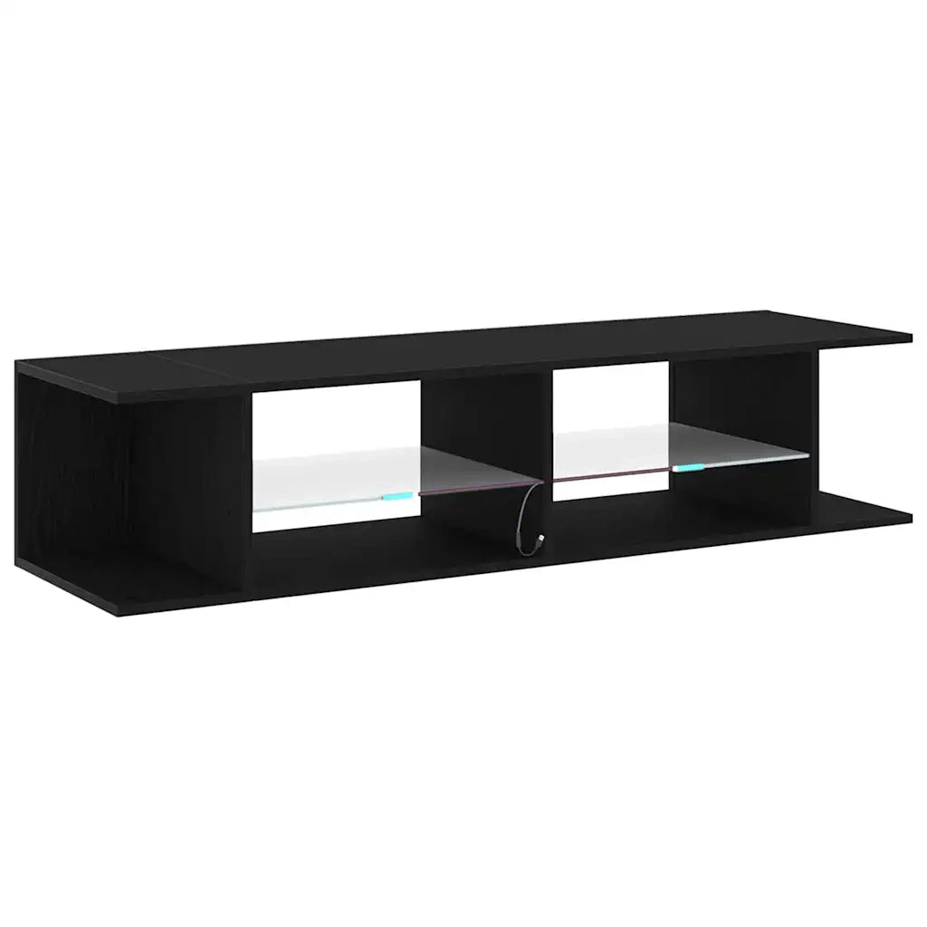 Mobile TV Rovere Nero 135 x 39 x 30 cm Legno multistrato 862561