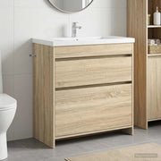 Mobiletto da Bagno Sotto Lavabo Rovere Sonoma 890738